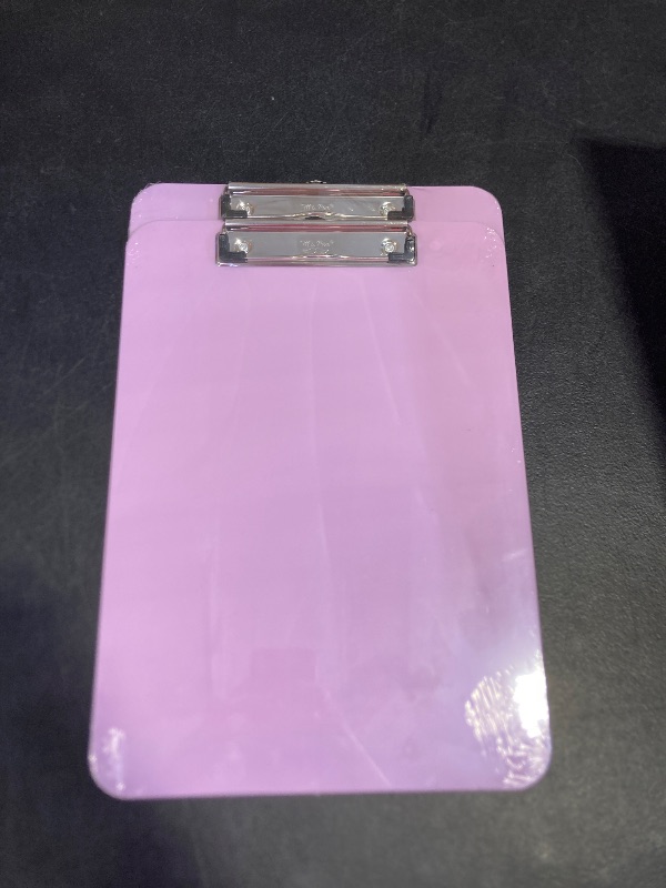 Photo 1 of Mr. Pen- Plastic Clipboard, 12.5" x 9", 2 Pack, Lavender Mist Clipboard Plastic, Low-Profile Metal Clip with Retractable Hanging Hole