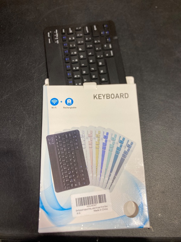Photo 1 of Ultra-Slim Bluetooth Keyboard Portable Mini Wireless Keyboard Rechargeable for Apple iPad iPhone Samsung Tablet Phone Smartphone iPadOS iOS Android (10 inch Black)