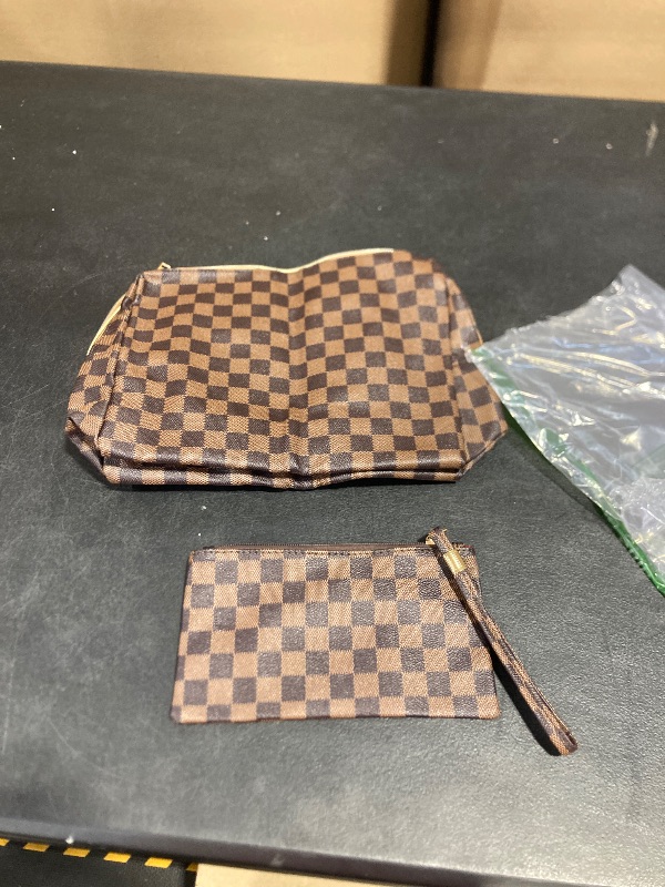 Photo 1 of 2 piece checkered cosmetic bags