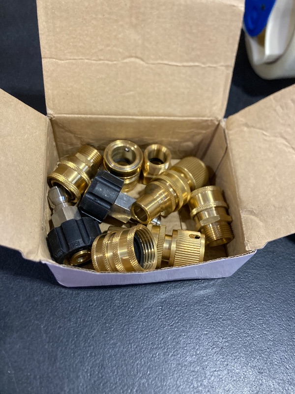 Photo 1 of Twinkle Star Pressure Washer Adapter Set, Quick Disconnect Kit, M22 Swivel to 3/8'' Quick Connect, 3/4" to Quick Release