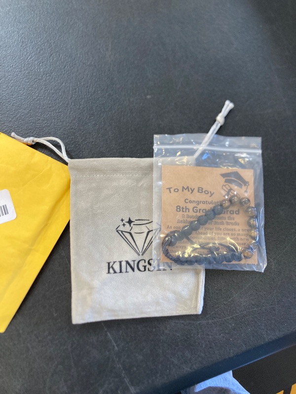 Photo 1 of KINGSIN 8th Grade Graduation Gifts for Him, Graduation Gift Bracelets for Him Son Grandson Brother Nephew Friend Cousi Eighth Grade Grad Gifts