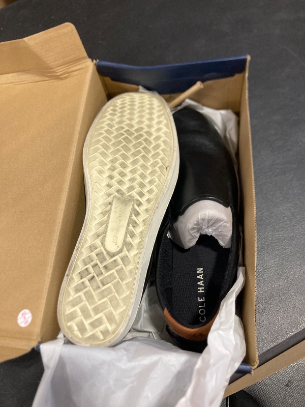 Photo 1 of Cole Haan Men's Nantucket Deck Slip On Sneaker, Black/Ivory, 13