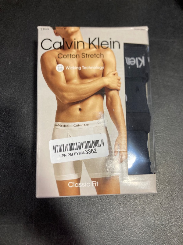 Photo 1 of Calvin Klein Men's Cotton Stretch 3-pack Boxer Brief, 3 Black, X-Large