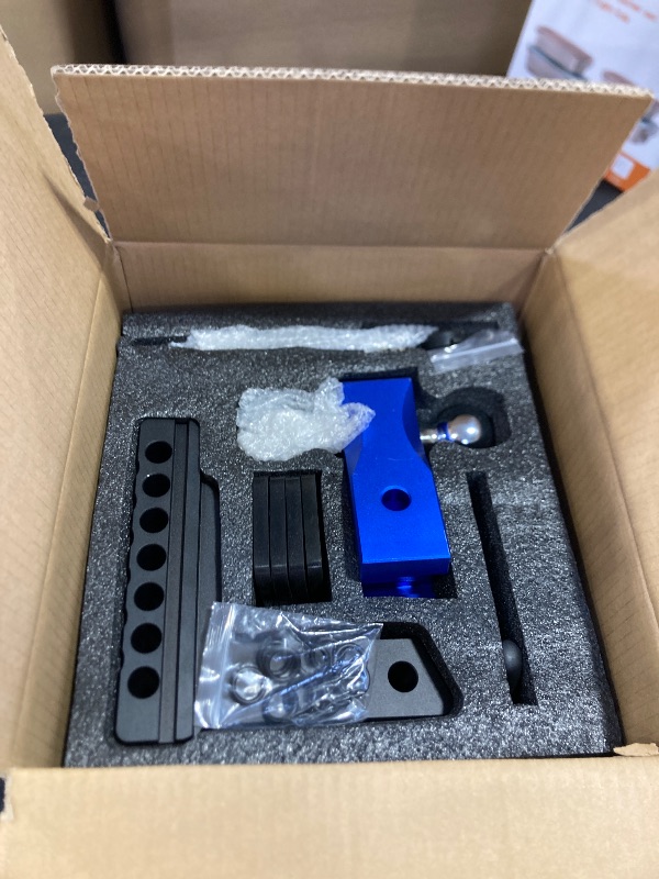 Photo 1 of Orion Motor Tech Adjustable Trailer Hitch, Fits 2 in Receiver 6 in Drop & Rise Hitch, 12500 LBS GTW, Class 3, 4 Hitch, Heavy Duty Aluminum Drop Hitch for Truck with Three Anti-Theft Locking Hitch Pins
