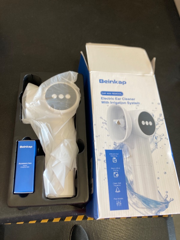 Photo 1 of Upgraded Ear Wax Removal with Mild Drying, Safe Ear Cleaner for Ear Wax Buildup Flushing and Cleaning with Dual-Compartment Design, Ear Wax Cleaner Kit 5 Pressure Settings & USB-C Cable, IPX7
