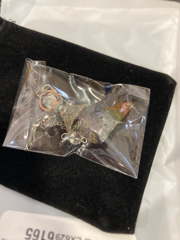 Photo 1 of GEHECRST Natural 7 Chakra Healing Crystal Dowsing Pendulum Reiki Gemstone Chips Orgone Pendulum 6 Faceted Hexagonal Pointed Resin Spiritual Pendant for Divination, Wicca, Energy Balancing