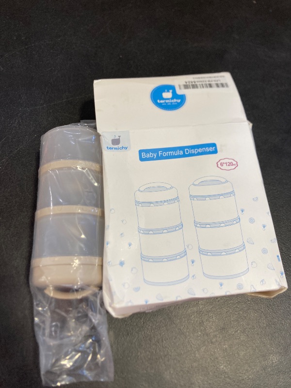 Photo 1 of Termichy Stackable Formula Dispenser Portable Milk Powder Container, 1 Pack, Warm Grey