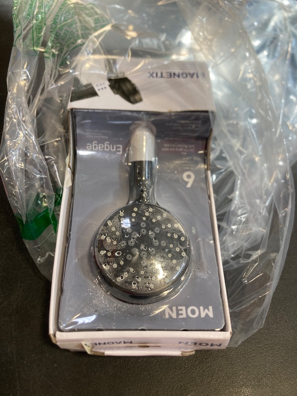 Photo 1 of Moen Engage Magnetix Matte Black Eco-Performance 3.5-Inch Six-Function Detachable Handheld Showerhead with Magnetic Docking System, 26100EPBL
