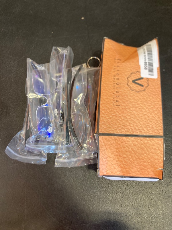 Photo 1 of VisionGlobal 5 Pairs Reading Glasses, Blue Light Blocking Glasses, Computer Reading Glasses for Women and Men, Fashion Square Eyewear Frame (4black+4bluefloral,+3.50 Magnification)