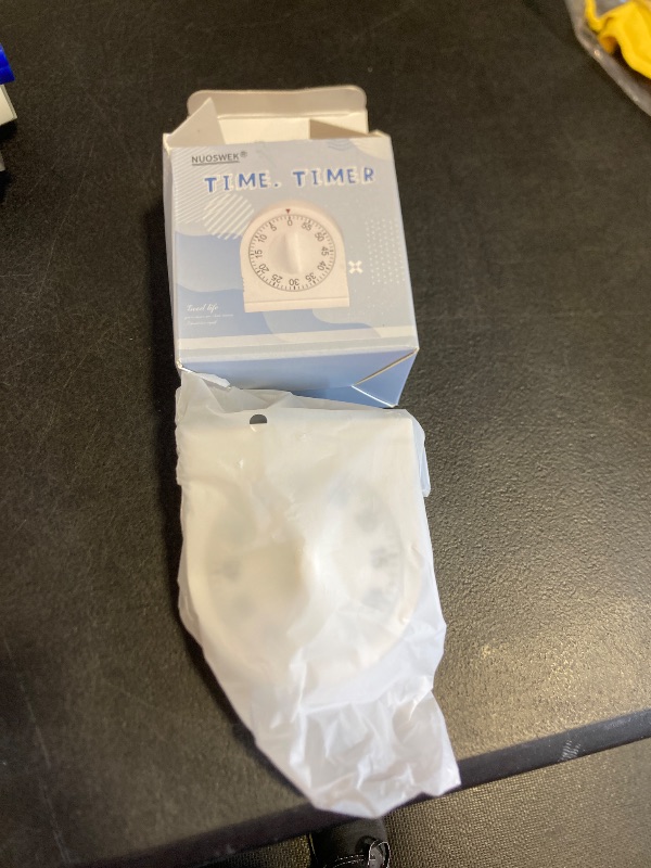 Photo 1 of 60 Minute Wind Up Timer, Visual Mechanical Timer with Loud Alarm, Manual Countdown Timers for Classroom, Home, Study and Cooking (White)