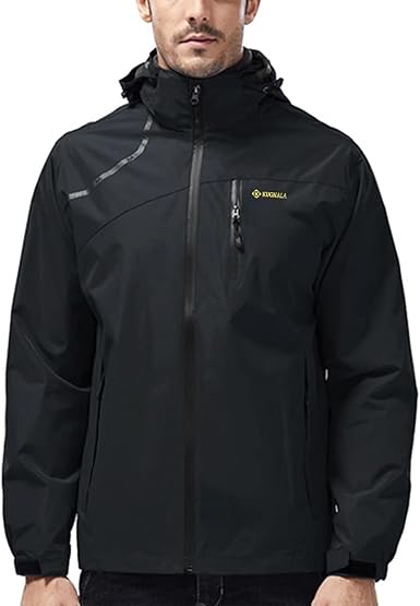 Photo 1 of Mens Lightweight Waterproof Jacket Windproof Rain Hooded jackets for Running Hiking Cycling Travel Medium
