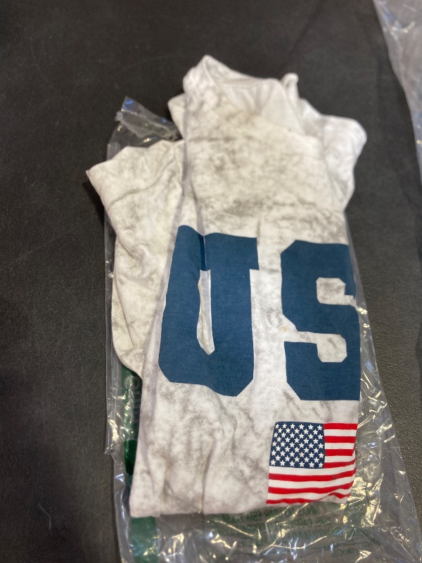 Photo 1 of American Flag Shirt: USA Shirt for Women Oversized 4th of July Shirts Patriotic T-Shirt Bleached Short Sleeve Tops(White, X-Large)