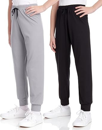 Photo 1 of Sweet Hearts Girls Sweatpants - 2 Pack Soft Fleece Athletic Performance Girls Jogger Pants Activewear: Made in USA 
medium 