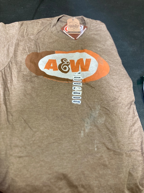 Photo 1 of A&W Faded Logo | Soft Touch Tee-medium Brown Heather