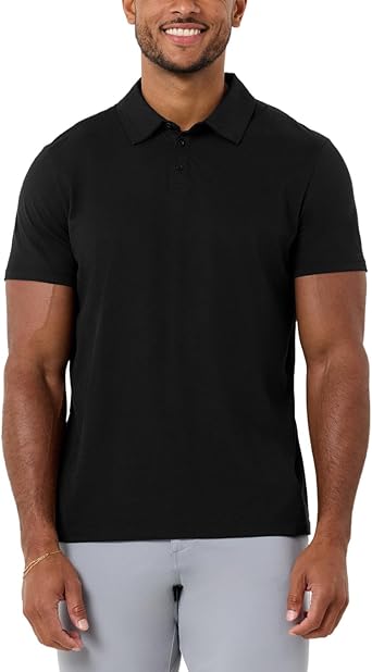 Photo 1 of INTO THE AM Polo Shirts for Men - Slim Fit Short Sleeve Collared Shirt 2xl