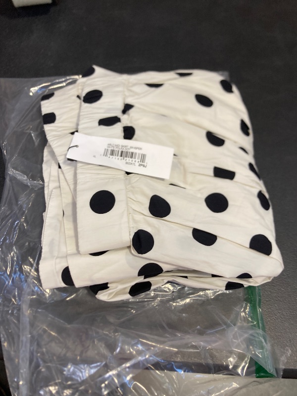 Photo 1 of The Drop Women’s Arlo Full Maxi Cotton Skirt, Whisper White Polka Dot, XL