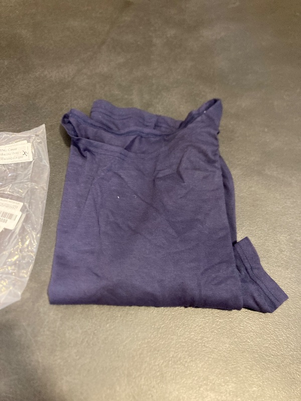 Photo 1 of Allegra K Women's Casual Round Neck Elbow Sleeve t Shirts Slim Fit Blouses Tops Fashion Medium Dark Blue