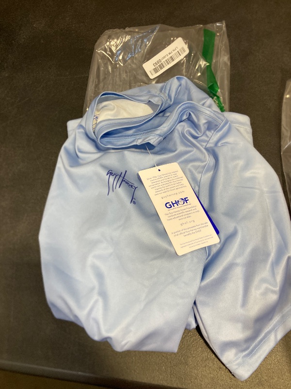 Photo 1 of Guy Harvey Boy's Short Sleeve Performance Shirt with 30+ UPF Sun Protection, Powder Blue/Jawsome, X-Large