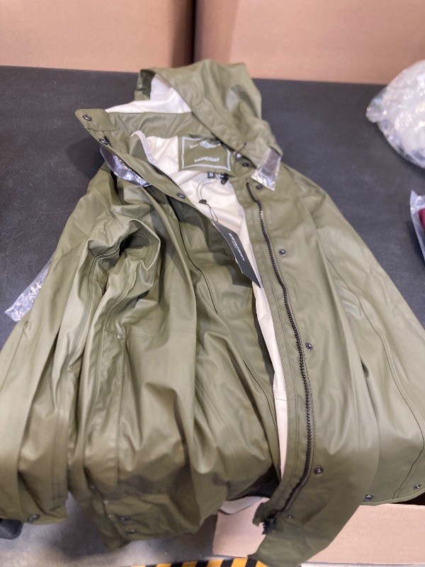 Photo 1 of ilse jacobsen green rain coat size 36