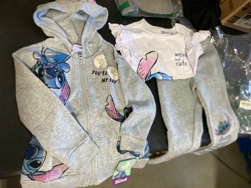 Photo 1 of Disney Lilo & Stitch Girls Zip up Hoodie, T-Shirt and Pants Set for Toddlers and Big Kids
size 4