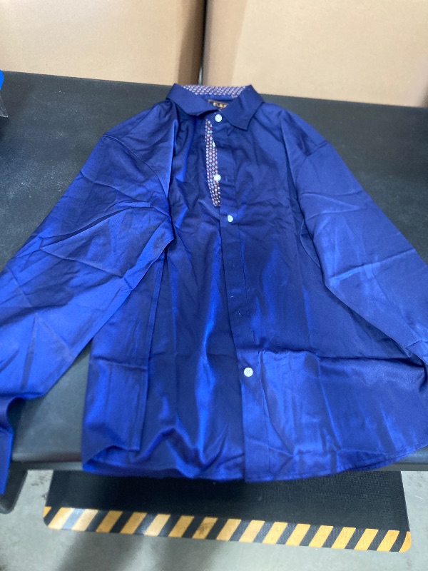 Photo 1 of flex mens navy blue button down  size large 