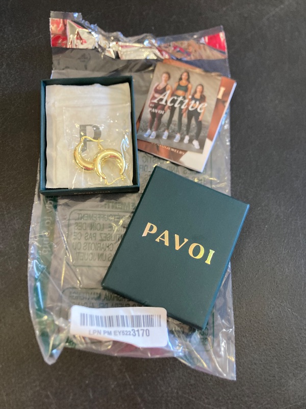 Photo 1 of PAVOI 14K Yellow Gold Plated Sterling Silver Post Chunky Hoops - 25mm Thick Lightweight Gold Hoop Earrings for Women