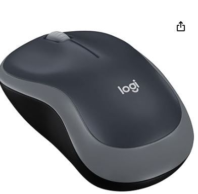 Photo 1 of Logitech M185 Wireless Mouse, 2.4GHz with USB Mini Receiver, 12-Month Battery Life, 1000 DPI Optical Tracking, Ambidextrous PC/Mac/Laptop - Swift Grey
