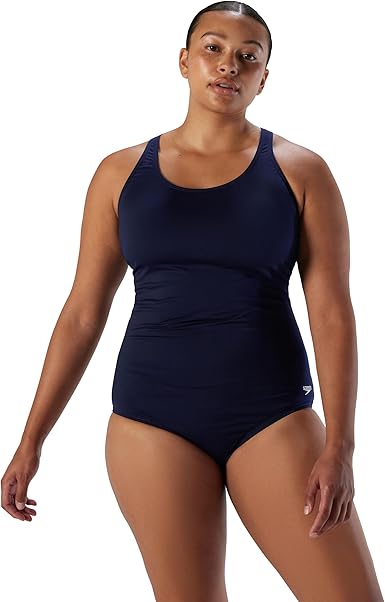 Photo 1 of Speedo Women's Swimsuit One Piece Endurance Ultraback Solid Contemporary Cut
 size 14