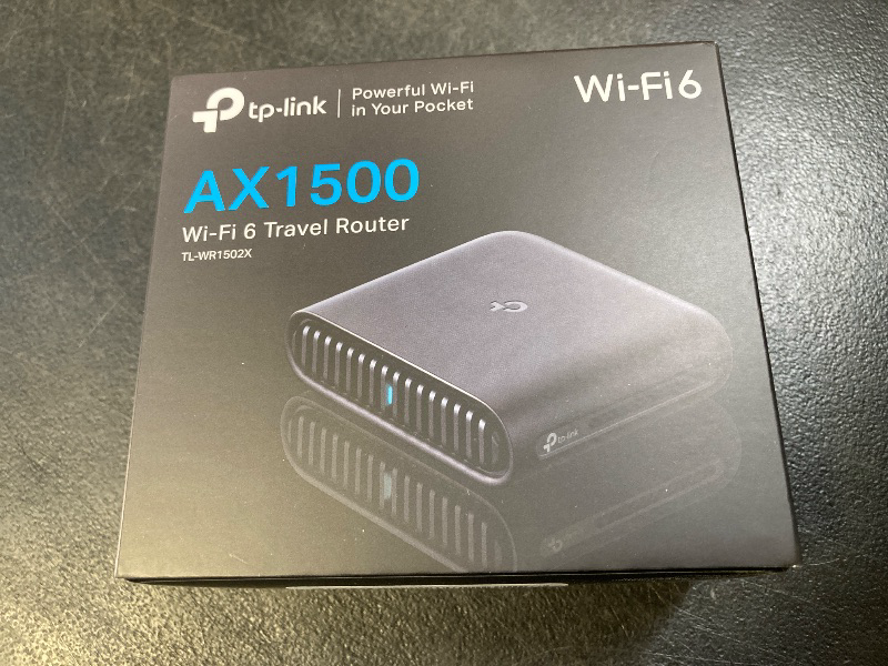 Photo 1 of TP-Link Ultra-Portable Wi-Fi 6 AX1500 Travel Router TL-WR1502X | Easy Public WiFi Sharing | Hotel/RV/Travel Approved | Phone WiFi Tether | USB C Powered | Multi-Mode | Tether App | Durable Design