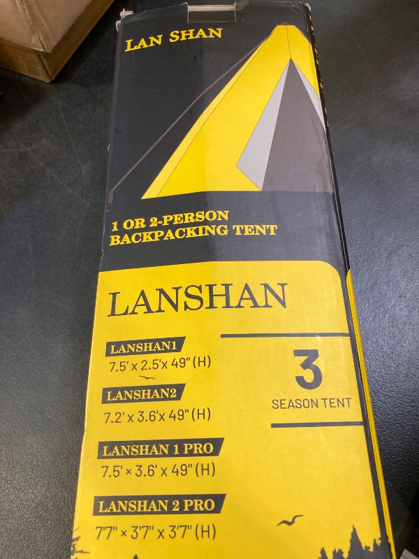 Photo 1 of LANSHAN Ultralight Tent 3-Season Waterproof Backpacking Tent for 2 Person Camping, Climbing, Hiking, Travelling, Mountaineering, 2-Person, Dark Grey
