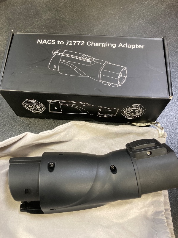 Photo 1 of Otytkgo Tesla to J1772 Adapter with Fixed Lock Works, Max 80A 250V Converter Compatible with Nacs Wall Mobile Connector Target Chargers for All J1772 EVs (Black)