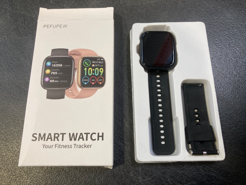 Photo 1 of Smart Watch for Men Waterproof Smart Watches, Fitness Tracker, Pedometer, Smartwatch for Android iOS,Black