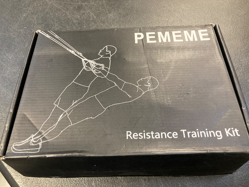 Photo 1 of Home Resistance Training Kit | Full-Body Workout with Suspension Trainer Straps, Door Anchor, Handles, and Carrying Bag | Complete Home Gym Equipment (Grey)