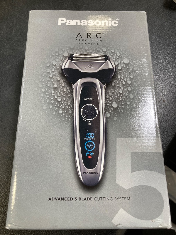 Photo 1 of Panasonic ARC5 Electric Razor for Men with Pop-Up Trimmer, Wet/Dry 5-Blade Electric Shaver with Intelligent Shave Sensor and Multi-Flex Pivoting Head – ES-LV65-S (Silver)