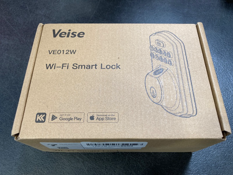 Photo 1 of Veise VE012W Built-in WiFi Fingerprint Smart Lock, App Remote Control, No Hub Needed, Keyless Entry, Front Door Smart Deadbolt, Digital Keypad, Auto Lock, IP55 Waterproof, BHMA Grade 3, Matte Black