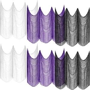 Photo 1 of ZeeDix 6 Pack 30 x 75 Inch, 6 Pcs in 3 Colors (Black, White, Purple)