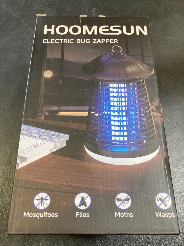 Photo 1 of HOOMESUN Bug Zapper Outdoor, Mosquito Zapper with LED Light, 4200V Electric Fly Zapper, Fly Traps, Plug in Mosquito Killer, Flying Insects Zapper Indoor, Perfect for Home Backyard Patio