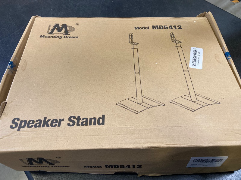 Photo 1 of Mounting Dream Speaker Stands for Sonos Era 100, One, One SL, Play:1, Height Adjustable Up to 42", Set of 2 Surround Sound Speaker Stand with Cable Management, 13.2 LBS Loading MD5412