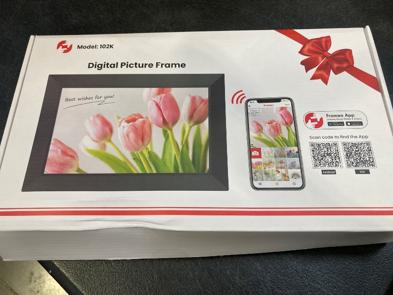 Photo 1 of BIGASUO Digital Picture Frame, 10.1" Frame Digital Frame WIFI with 32GB Memory, 1280x800 IPS Touch Screen, Send Photos/Videos from Your Phone Anywhere, Photo Gifts for Parents and Grandparents