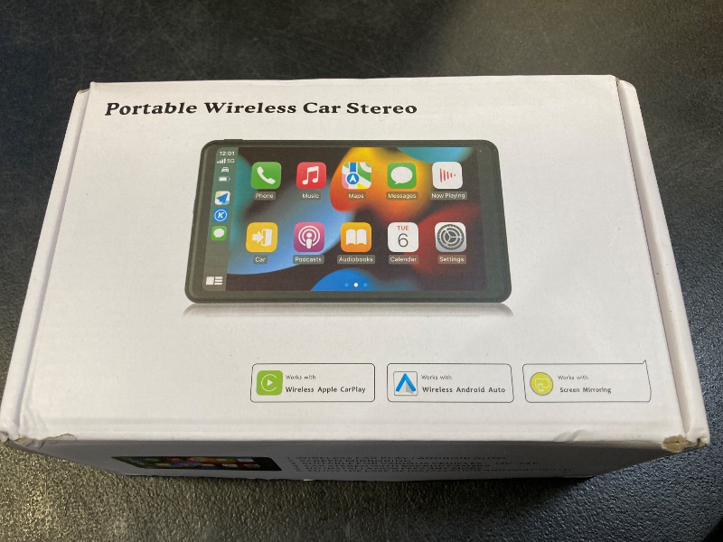 Photo 1 of 2025 Enhanced Carplay Screen for Car - 7" HD Portable Carplay & Android Auto with Bluetooth, HD Backup Camera, GPS Navigation, Siri, FM Radio, AUX, and Mirror Link – Compatible with All Vehicles