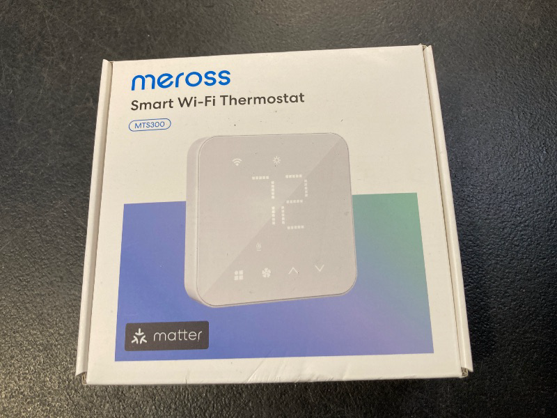 Photo 1 of meross Smart Thermostat for Home, WIFI Thermostat Works with Matter, Alexa, Apple Home, Google Assistant, App & Voice Control, 7x24h Scheduling, Energy Saving, C-Wire Required