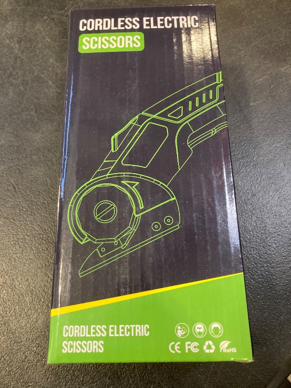 Photo 1 of Cordless Electric Scissors: 4V Rechargeable Rotary Cardboard Cutter, 3000mAh Battery, with LED Light, 2 Blades, Box Cutter for Fabric Carpet Carton Plastic Leather Cloth