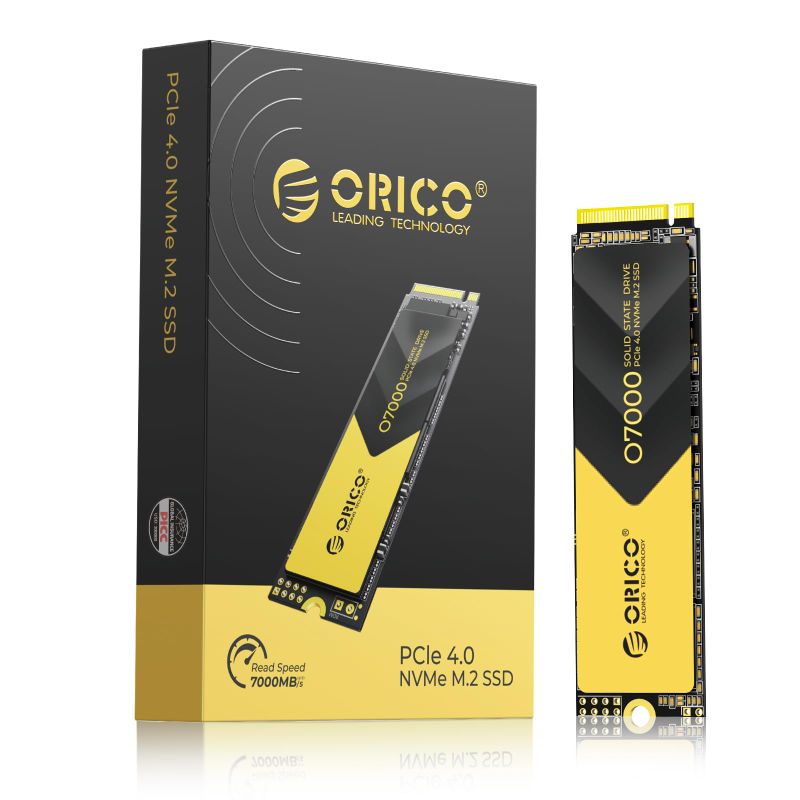 Photo 1 of ORICO 2TB NVMe SSD PCIe 4.0 - Up to 7000MB/s, M.2 2280 Internal Solid State Drive, Fast Heat Dissipation, Compatible with macOS Windows for Gamers and Creators-O7000