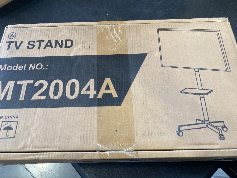 Photo 1 of Rfiver Mobile TV Stand for 23-60 Inch LCD LED Flat/Curved Panel Screen TVs up to 88 lbs, Rolling TV Stand with Adjustable Shelf & Tilt, Portable Floor Stand on Wheels for Bedroom, Living Room, Office