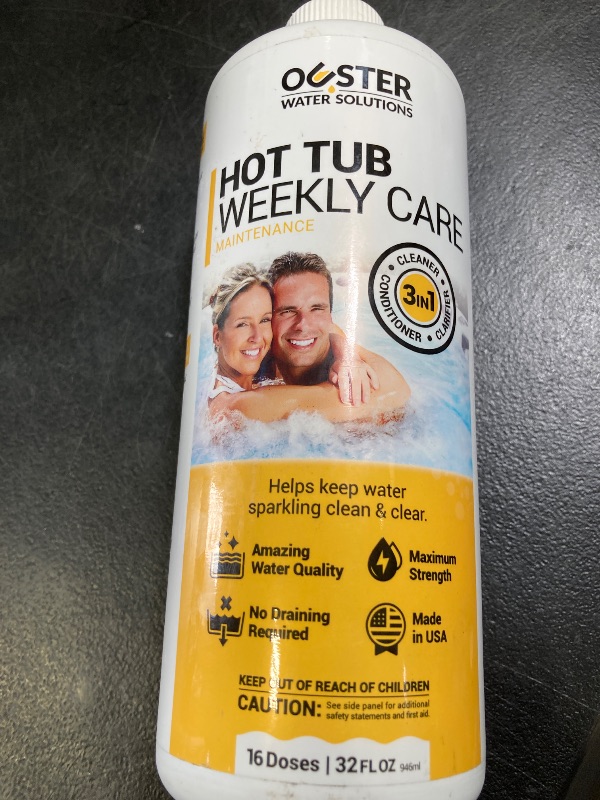 Photo 1 of Bio Ouster 3in1 Weekly Hot Tub Cleaner, Conditioner, Clarifier - Hot Tub Chemicals for Standard & Inflatable Spas - Spa Chemicals for Crystal Clear & Sparkling Clean Water - Made in USA (32oz)