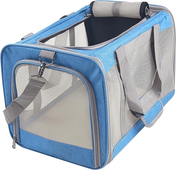 Photo 1 of ATVobi Portable Cat Carrier for Small to Large Cats - Soft, Airline Approved, Blue