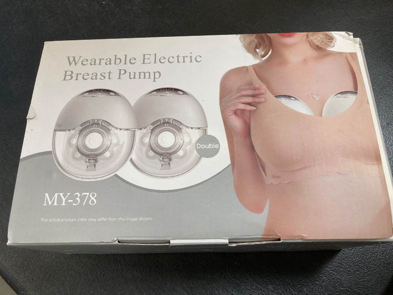 Photo 1 of Electric Breast Pump Hands Free, Wearable Breast Pump with 4 Modes/12 Levels, Portable Painless Pumping, Adjustable Flange Sizes 19/21/24mm, Timer LCD Display Memory Function, 2 Pack White