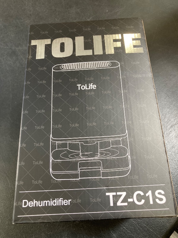 Photo 1 of ToLife Dehumidifiers for Home 30 OZ Water Tank with Auto-Off 500 sq.ft Portable Small Dehumidifier for Bathroom Bedroom RV Closet Room 7 Colors LED Light, Gray