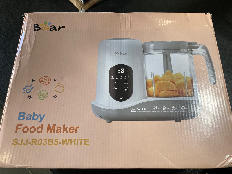 Photo 1 of BEAR 2024 Baby Food Maker | One Step Baby Food Processor Steamer Puree Blender | Auto Cooking & Grinding | Baby Food Puree Maker with Self Cleans | Touch Screen Control, White