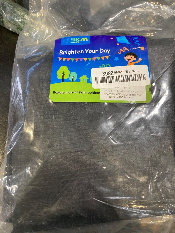 Photo 1 of 9KM DWLIFE Nylon Ripstop Fabric, Black 60x393 Inch, 40D Waterproof, Lightweight, Windproof, Bulk Fabric for Kite, Tent, Flag, Bag, Tarp Cover, Outdoor DIY Project